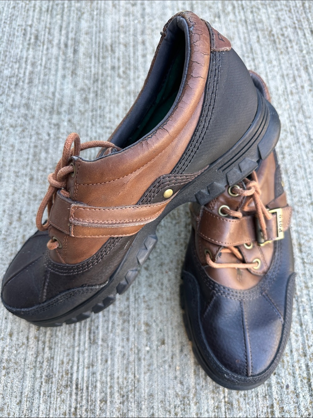 Polo by Ralph Lauren Brown and Dark Brown Men’s Boat Shoes